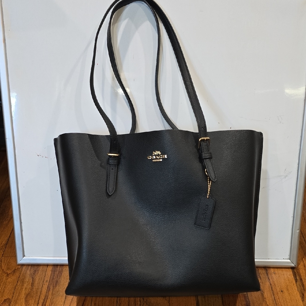 Coach Black Leather Tote